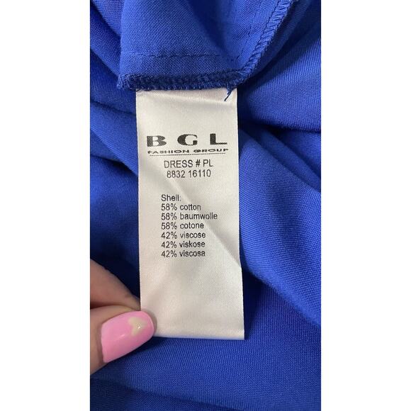 NWT BGL Blue Sleeveless Maxi Dress Adjustable Waist Designer Beach US 4 EUR 34 - Picture 12 of 13